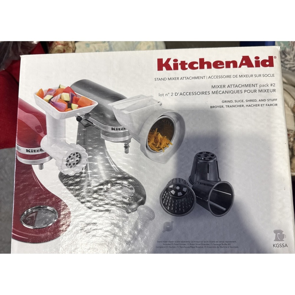 KitchenAid Stand Mixer Attachment Kit #2 Attachment Grind Shred Slicer Strain